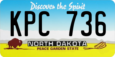 ND license plate KPC736