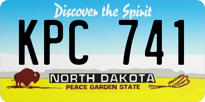 ND license plate KPC741