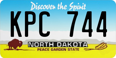 ND license plate KPC744