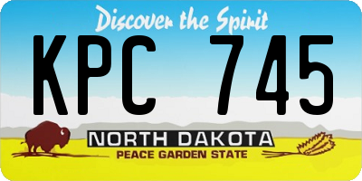 ND license plate KPC745