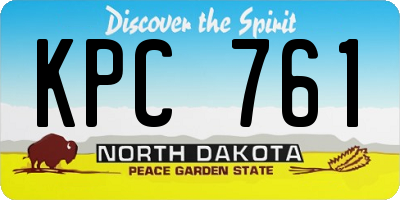 ND license plate KPC761