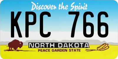 ND license plate KPC766