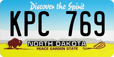 ND license plate KPC769