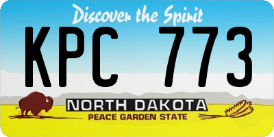 ND license plate KPC773