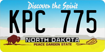 ND license plate KPC775
