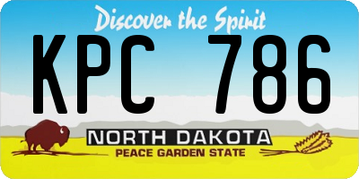 ND license plate KPC786