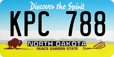 ND license plate KPC788