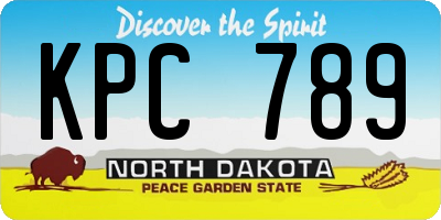 ND license plate KPC789