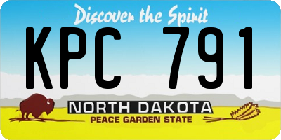 ND license plate KPC791