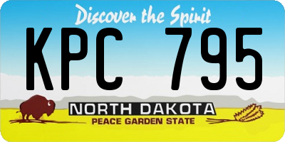 ND license plate KPC795