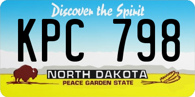 ND license plate KPC798