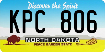 ND license plate KPC806