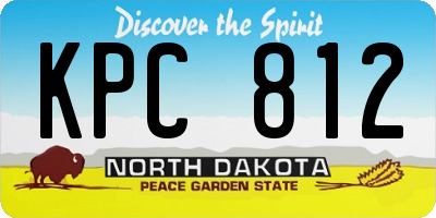 ND license plate KPC812