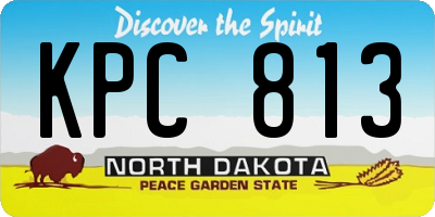 ND license plate KPC813