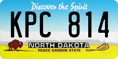 ND license plate KPC814