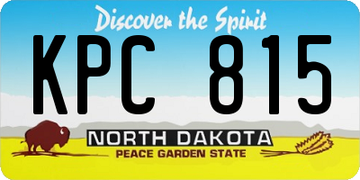 ND license plate KPC815