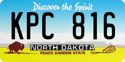 ND license plate KPC816