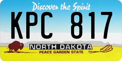 ND license plate KPC817
