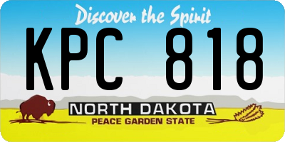 ND license plate KPC818