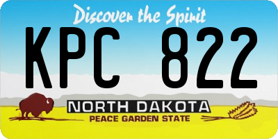 ND license plate KPC822