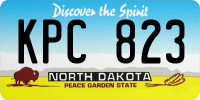 ND license plate KPC823