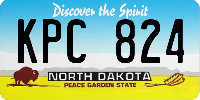 ND license plate KPC824