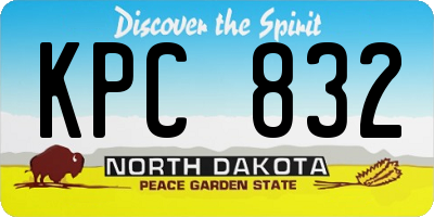 ND license plate KPC832
