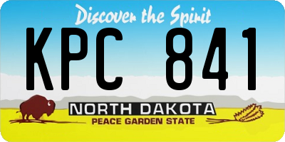 ND license plate KPC841