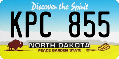 ND license plate KPC855