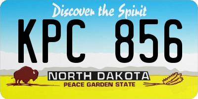 ND license plate KPC856