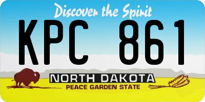 ND license plate KPC861