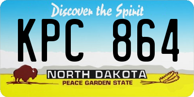 ND license plate KPC864