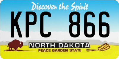 ND license plate KPC866