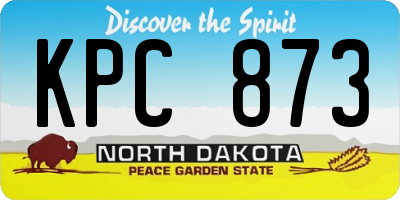 ND license plate KPC873