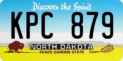 ND license plate KPC879