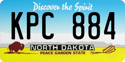ND license plate KPC884