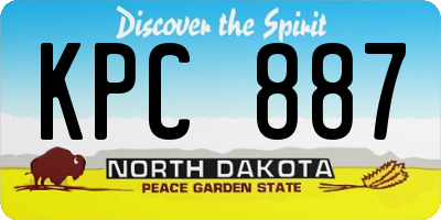 ND license plate KPC887