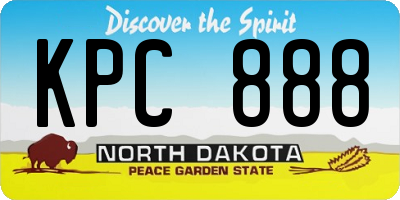 ND license plate KPC888