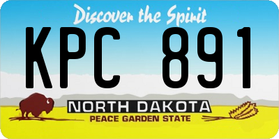 ND license plate KPC891