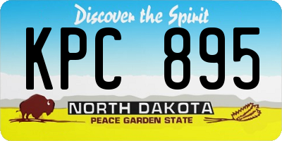 ND license plate KPC895