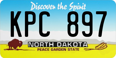 ND license plate KPC897