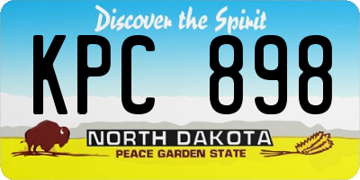 ND license plate KPC898