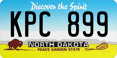 ND license plate KPC899
