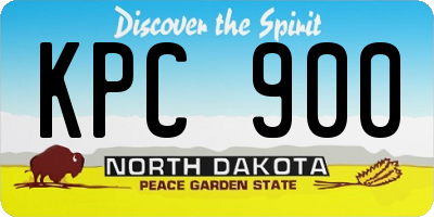 ND license plate KPC900