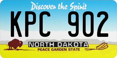 ND license plate KPC902