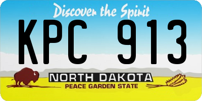 ND license plate KPC913