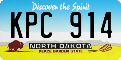 ND license plate KPC914
