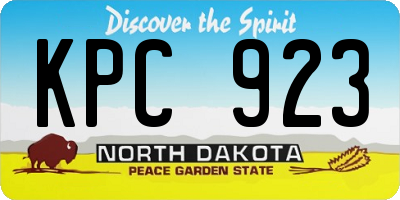 ND license plate KPC923