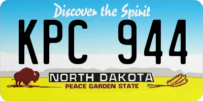 ND license plate KPC944