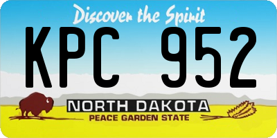 ND license plate KPC952